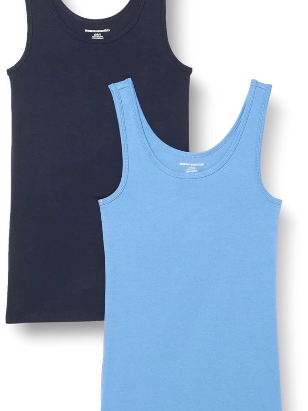 Amazon Essentials Kids 2-Pack Tank Tops - Light Blue & Navy